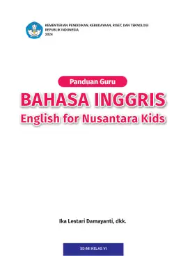Sampul Buku Guru Bahasa Inggris: English for Nusantara Kids SD/MI Kelas VI Kurikulum Merdeka Kelas 6 SD