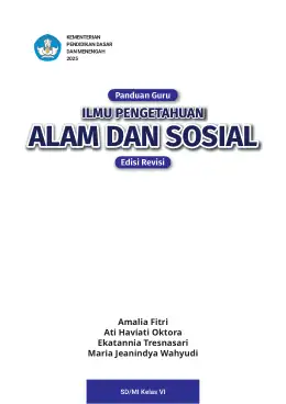 Sampul Buku Guru Ilmu Pengetahuan Alam dan Sosial SD/MI Kelas VI Kurikulum Merdeka Kelas 6 SD