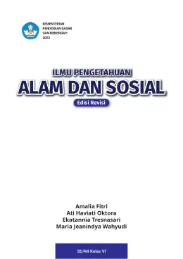 Sampul Buku Siswa Ilmu Pengetahuan Alam dan Sosial SD/MI Kelas VI Kurikulum Merdeka Kelas 6 SD