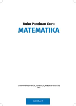 Sampul Buku Guru Matematika SD/MI Kelas VI Kurikulum Merdeka Kelas 6 SD