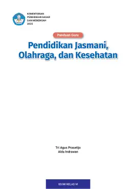 Sampul Buku Guru Pendidikan Jasmani, Olahraga, dan Kesehatan SD/MI Kelas VI Kurikulum Merdeka Kelas 6 SD