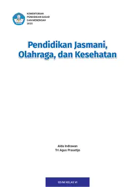 Sampul Buku Siswa Pendidikan Jasmani, Olahraga, dan Kesehatan SD/MI Kelas VI Kurikulum Merdeka Kelas 6 SD