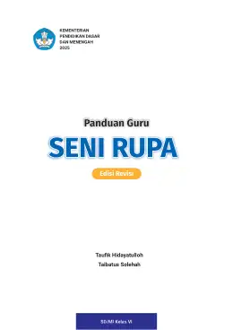 Sampul Buku Guru Seni Rupa SD/MI Kelas VI Kurikulum Merdeka Kelas 6 SD