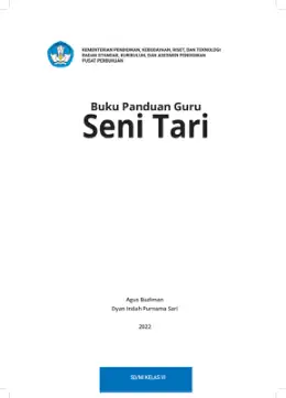 Sampul Buku Guru Seni Tari SD/MI Kelas VI Kurikulum Merdeka Kelas 6 SD