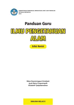 Sampul Buku Guru Ilmu Pengetahuan Alam SMA/MA Kelas X Kurikulum Merdeka Kelas 10 SMA