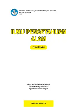 Sampul Buku Siswa Ilmu Pengetahuan Alam SMA/MA Kelas X Kurikulum Merdeka Kelas 10 SMA