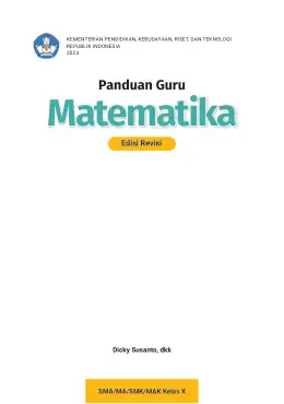 Sampul Buku Guru Matematika SMA/MA/SMK/MAK Kelas X Kurikulum Merdeka Kelas 10 SMA