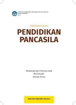 Sampul Buku Guru Pendidikan Pancasila SMA/MA/SMK/MAK Kelas X Kurikulum Merdeka Kelas 10 SMA