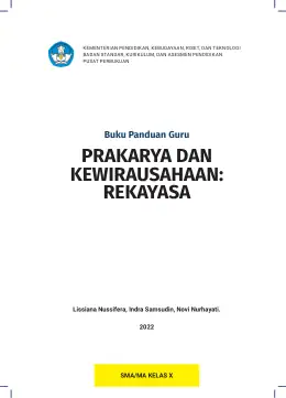 Sampul Buku Guru Prakarya dan Kewirausahaan: Rekayasa SMA/MA Kelas X Kurikulum Merdeka Kelas 10 SMA
