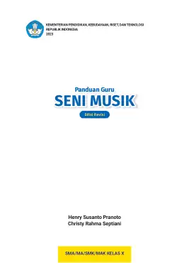 Sampul Buku Guru Seni Musik SMA/MA/SMK/MAK Kelas X Kurikulum Merdeka Kelas 10 SMA