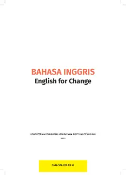 Sampul Buku Siswa Bahasa Inggris: English for Change SMA/MA Kelas XI Kurikulum Merdeka Kelas 11 SMA