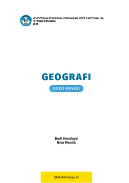 Sampul Buku Siswa Geografi SMA/MA Kelas XI Kurikulum Merdeka Kelas 11 SMA