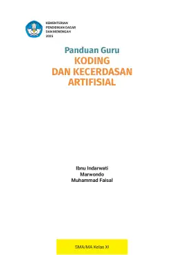 Sampul Buku Guru Koding dan Kecerdasan Artifisial SMA/MA Kelas XI Kurikulum Merdeka Kelas 11 SMA