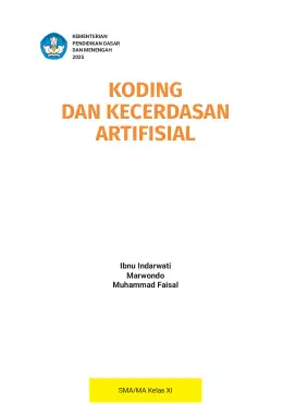 Sampul Buku Siswa Koding dan Kecerdasan Artifisial SMA/MA Kelas XI Kurikulum Merdeka Kelas 11 SMA