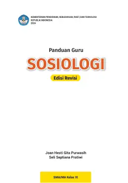 Sampul Buku Guru Sosiologi SMA/MA Kelas XI Kurikulum Merdeka Kelas 11 SMA