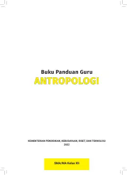 Sampul Buku Guru Antropologi SMA/MA Kelas XII Kurikulum Merdeka Kelas 12 SMA