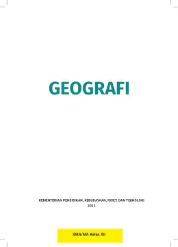 Sampul Buku Siswa Geografi SMA/MA Kelas XII Kurikulum Merdeka Kelas 12 SMA