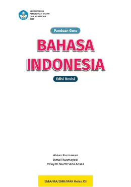 Sampul Buku Guru Bahasa Indonesia SMA/MA/SMK/MAK Kelas XII Kurikulum Merdeka Kelas 12 SMA