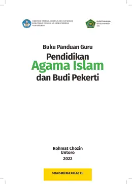 Sampul Buku Guru Pendidikan Agama Islam dan Budi Pekerti SMA/SMK/MA Kelas XII Kurikulum Merdeka