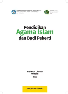 Sampul Buku Siswa Pendidikan Agama Islam dan Budi Pekerti SMA/SMK/MA Kelas XII Kurikulum Merdeka