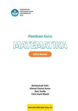 Sampul Buku Guru Matematika SMA/MA/SMK/MAK Kelas XII Kurikulum Merdeka Kelas 12 SMA