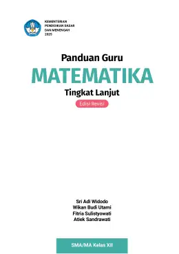 Sampul Buku Guru Matematika Tingkat Lanjut SMA/MA Kelas XII Kurikulum Merdeka Kelas 12 SMA