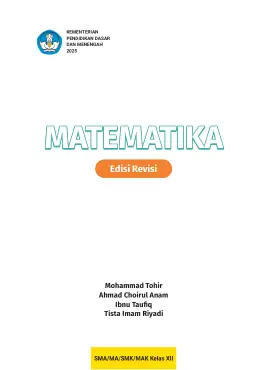 Sampul Buku Siswa Matematika SMA/MA/SMK/MAK Kelas XII Kurikulum Merdeka Kelas 12 SMA