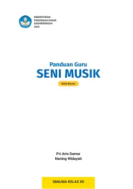 Sampul Buku Guru Seni Musik SMA/MA Kelas XII Kurikulum Merdeka Kelas 12 SMA
