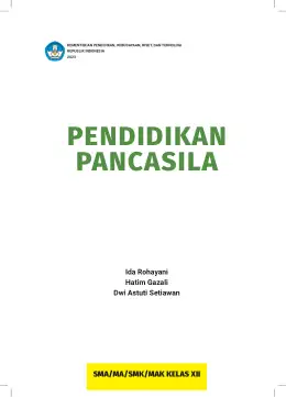 Sampul Buku Siswa Pendidikan Pancasila SMA/MA/SMK/MAK Kelas XII Kurikulum Merdeka Kelas 12 SMA