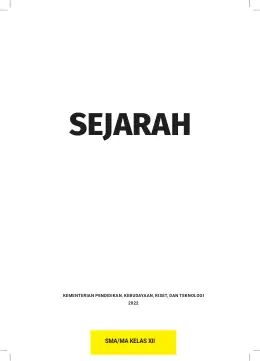 Sampul Buku Siswa Sejarah SMA/MA Kelas XII Kurikulum Merdeka Kelas 12 SMA