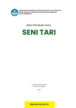 Sampul Buku Guru Seni Tari SMA/MA Kelas XII Kurikulum Merdeka Kelas 12 SMA
