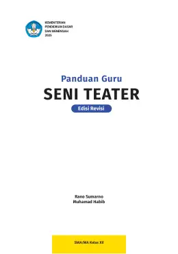Sampul Buku Guru Seni Teater SMA/MA Kelas XII Kurikulum Merdeka Kelas 12 SMA