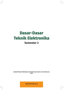 Sampul Buku Siswa Dasar-Dasar Teknik Elektronika SMK/MAK Kelas X Semester 2 Kurikulum Merdeka SMK Kelas 10