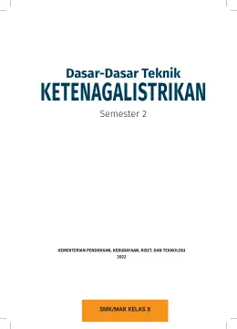 Sampul Buku Siswa Dasar-Dasar Teknik Ketenagalistrikan SMK/MAK Kelas X Semester 2 Kurikulum Merdeka SMK Kelas 10