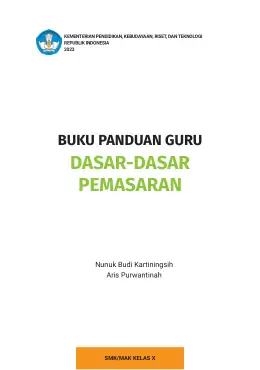 Sampul Buku Guru Dasar-Dasar Pemasaran SMK/MAK Kelas X Kurikulum Merdeka SMK Kelas 10