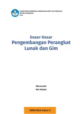 Sampul Buku Siswa Dasar-Dasar Pengembangan Perangkat Lunak dan Gim SMK/MAK Kelas X Kurikulum Merdeka SMK Kelas 10
