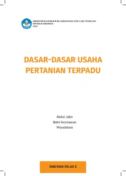 Sampul Buku Siswa Dasar-Dasar Usaha Pertanian Terpadu SMK/MAK Kelas X Kurikulum Merdeka SMK Kelas 10