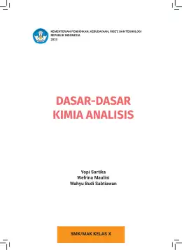 Sampul Buku Siswa Dasar-Dasar Kimia Analisis SMK/MAK Kelas X Kurikulum Merdeka SMK Kelas 10