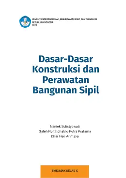 Sampul Buku Siswa Dasar-Dasar Konstruksi dan Perawatan Bangunan Sipil SMK/MAK Kelas X Kurikulum Merdeka SMK Kelas 10