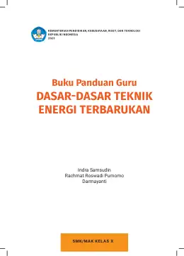 Sampul Buku Guru Dasar-Dasar Teknik Energi Terbarukan SMK/MAK Kelas X Kurikulum Merdeka SMK Kelas 10