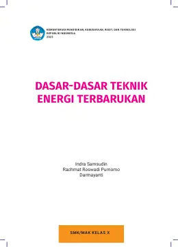 Sampul Buku Siswa Dasar-Dasar Teknik Energi Terbarukan SMK/MAK Kelas X Kurikulum Merdeka SMK Kelas 10
