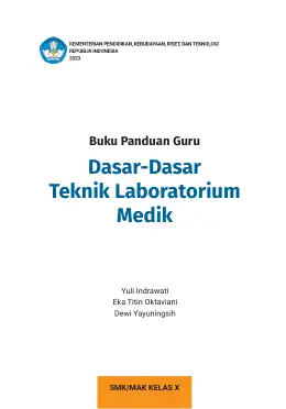 Sampul Buku Guru Dasar-Dasar Teknik Laboratorium Medik SMK/MAK Kelas X Kurikulum Merdeka SMK Kelas 10