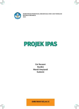 Sampul Buku Siswa Projek IPAS SMK/MAK Kelas X Kurikulum Merdeka SMK Kelas 10
