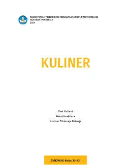 Sampul Buku Siswa Kuliner SMK/MAK Kelas XI-XII Kurikulum Merdeka SMK Kelas 11–12