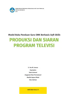 Sampul Buku Guru Model Buku Panduan Guru SMK Berbasis Soft Skills: Produksi dan Siaran Program Televisi SMK/MAK Kelas XI Kurikulum Merdeka SMK Kelas 11–12