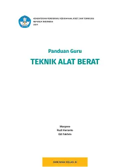 Sampul Buku Guru Teknik Alat Berat SMK/MAK Kelas XI Kurikulum Merdeka SMK Kelas 11–12