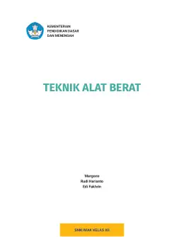 Sampul Buku Siswa Teknik Alat Berat SMK/MAK Kelas XII Kurikulum Merdeka SMK Kelas 11–12