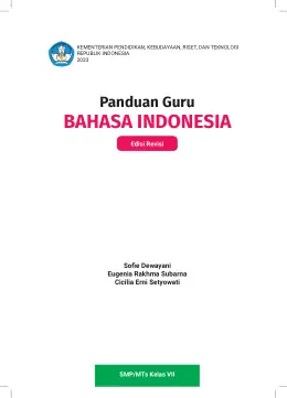 Sampul Buku Guru Bahasa Indonesia SMP/MTs Kelas VII Kurikulum Merdeka Kelas 7 SMP