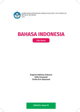 Sampul Buku Siswa Bahasa Indonesia SMP/MTS Kelas VII Kurikulum Merdeka Kelas 7 SMP