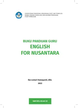 Sampul Buku Guru English for Nusantara SMP/MTs Kelas VII Kurikulum Merdeka Kelas 7 SMP